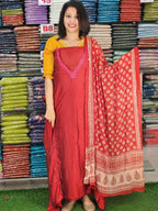 STYLISH SEMI SILK SALWAR SUITS @999/- N2757