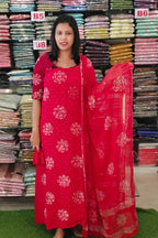 STYLISH EMBROIDRY WITH BATIK PRINTED PURE GEORGETTE SUITS N2522