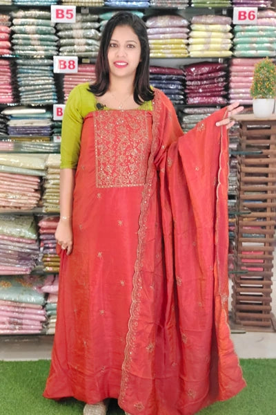 AWESOME N C SILK SALWAR SUITS N2523