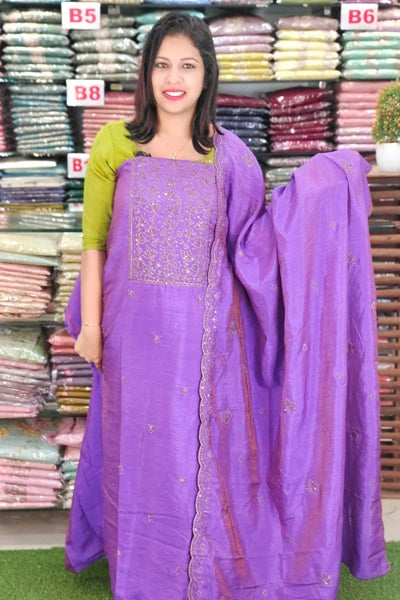 AWESOME N C SILK SALWAR SUITS N2523
