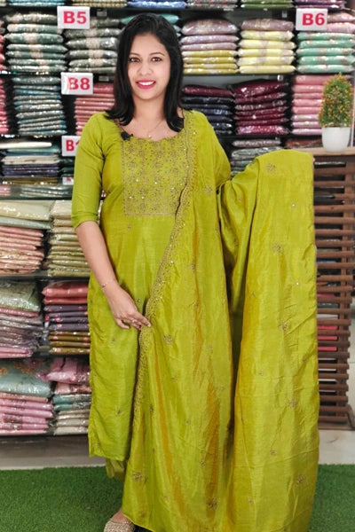 AWESOME N C SILK SALWAR SUITS N2523