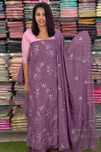 PREMIUM PLATINUM ORGANZA CRUSH SALWAR SUITS N2529