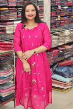 PREMIUM MUL CHANDERI KURTHIES N2532