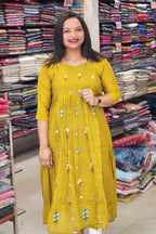 PREMIUM MUL CHANDERI KURTHIES N2532