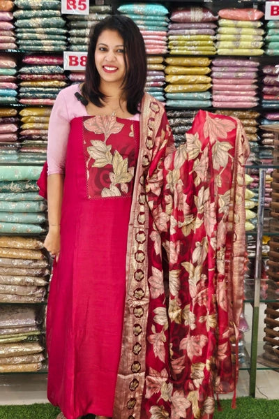 BUDGETED BRASSO WEAVED VICHITRA SALWAR SUITS @895/- N2541