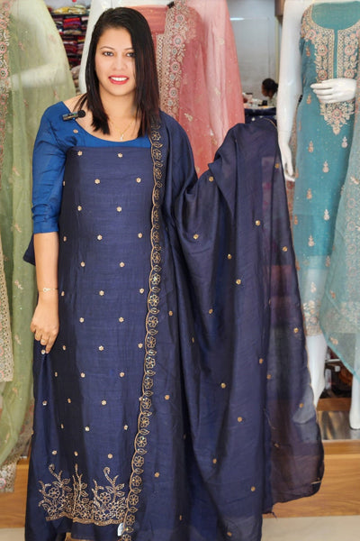 PARTYWEAR SPECIAL HANDWORK EMBROIDERIED VICHITRA SUITS N2553