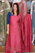 PARTYWEAR SPECIAL HANDWORK EMBROIDERIED VICHITRA SUITS N2553
