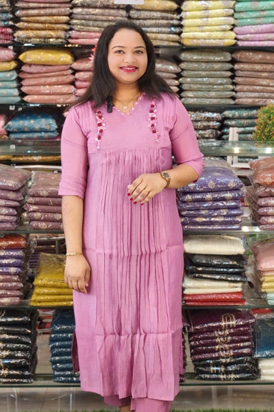 STYLISH MUL CHANDERI CO-ORD SETS N2568