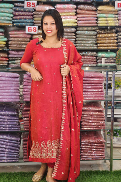 STYLISH TWO TONE SILK SALAWAR SUITS  @1195/- N2573