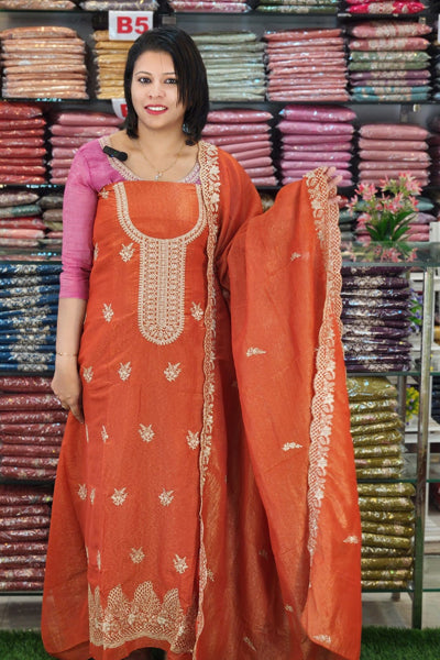 PREMIUM SILVER SILKY CRUSH SALWAR SUITS @1195/- N2574