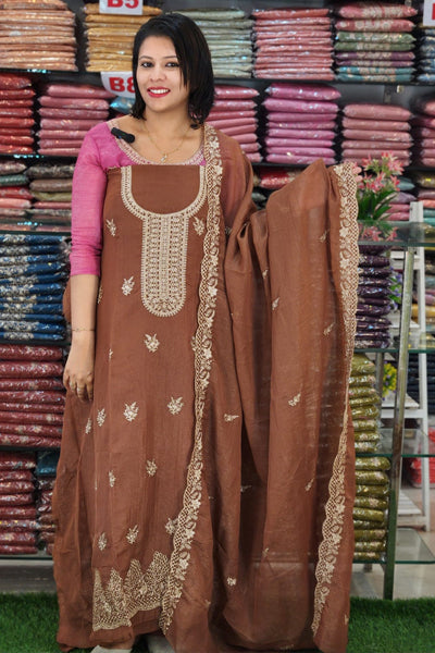 PREMIUM SILVER SILKY CRUSH SALWAR SUITS @1195/- N2574