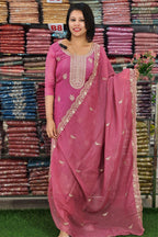 PREMIUM SILVER SILKY CRUSH SALWAR SUITS @1195/- N2574