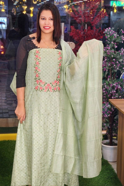 BUDGETED SEMI SILK SALWAR SUITS @695/-  N2576