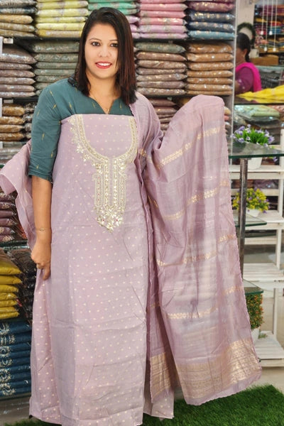 POCKET FREINDLY PRICED MODAL CHANDERI  SALWAR SUITS @595/-  N2580