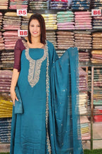 BUDGETED RANGOLI CRUSH SALWAR SUITS @999/- N2582