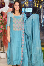 SEMI PARTYWEAR SPECIAL MUL CHANDERI @999/-  N2587