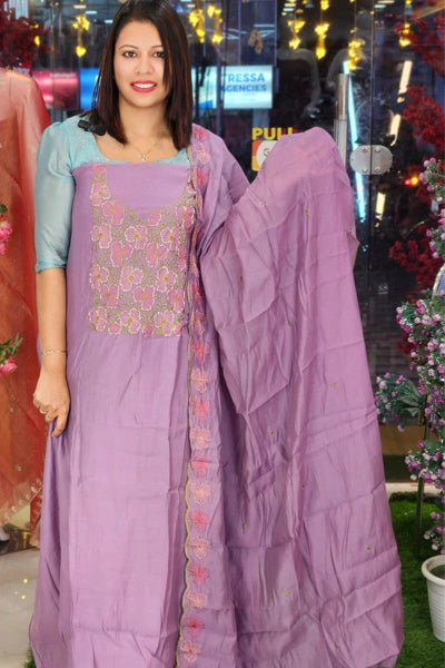 SEMI PARTYWEAR SPECIAL MUL CHANDERI @999/-  N2587