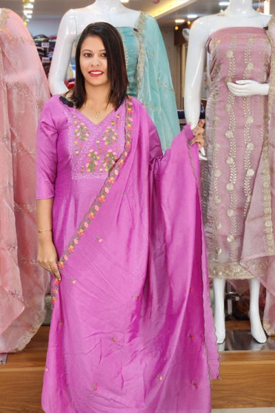 RESTOCKED VICHITRA SILK SALWAR SUITS N2592