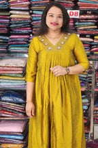 STYLISH SEMI SILK KURTHES N2594