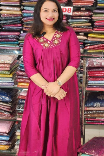 STYLISH SEMI SILK KURTHES N2594