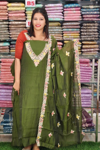 STYLISH MUL CHANDERI SALWAR SUITS N2608