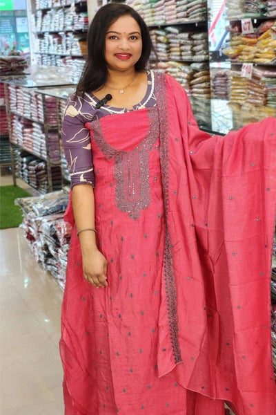 BUDGETED SEMI SILK SALWAR SUITS @795/-  N2514