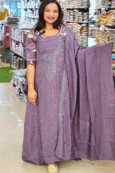 BUDGETED SEMI SILK SALWAR SUITS @795/-  N2514