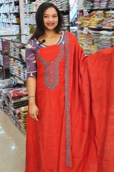 BUDGETED SEMI SILK SALWAR SUITS @795/-  N2514
