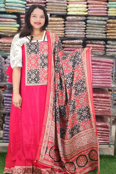 BUDGETED SEMI SILK SALWAR SUITS @645/-  N2626
