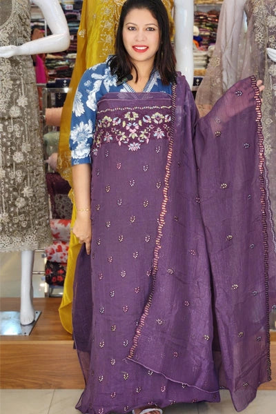 BUDGETED PLATINUM CRUSH SALWAR @N2627
