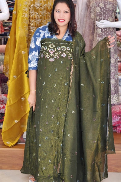 BUDGETED PLATINUM CRUSH SALWAR @N2627