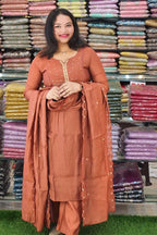 STYLISH MUL CHANDERI READY-TO-WEAR SETS N2630