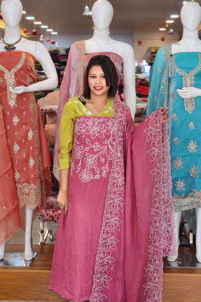 STYLISH CRUSH SILK SLAWAR SUITS @999/-  N2638