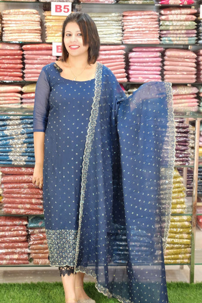 PARTYWEAR SPECIAL PREMIUM PLATINUM CRUSH SALWAR SUITS @1495/- N2641