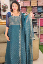PARTYWEAR SPECIAL PLATINUM CRUSH SALWAR SUITS @1495/- N2641