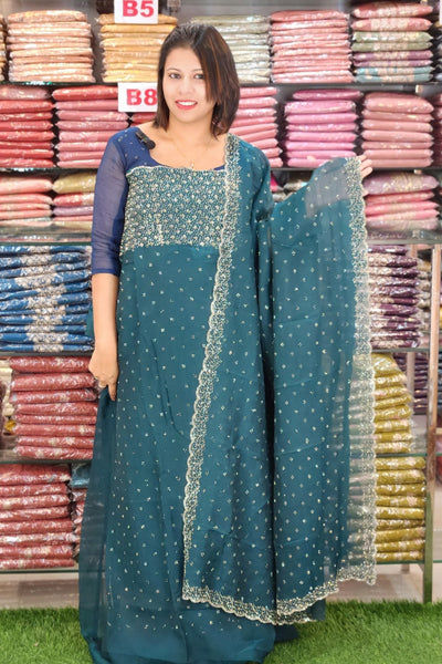 PARTYWEAR SPECIAL PREMIUM PLATINUM CRUSH SALWAR SUITS @1495/- N2641