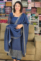 PARTYWEAR SPECIAL PLATINUM CRUSH SALWAR SUITS @1495/- N2641