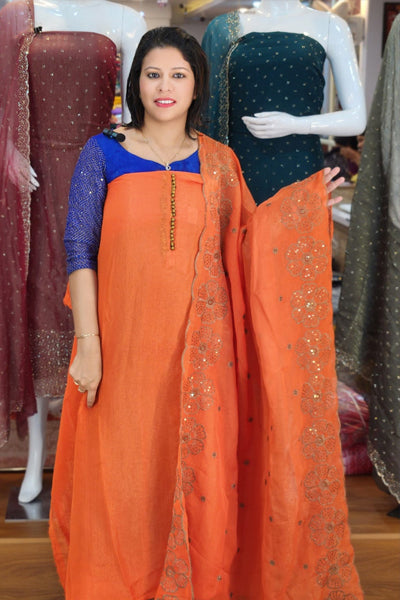 STUUNNING PLATINUM CRUSH SALWAR SUITS @1140/- N2644