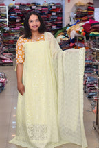 STYLISH SCHIFILI EMBROIDARY WORKED GEORGETE SUITS @999/- N2657