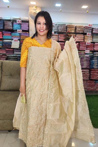 PARTYWEAR MUL CHANDERI SALWAR SUITS @1295/-  N2661
