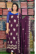 BUDGETED ZARI STYLE EMBROIDERY WORKED GEORGETTE SUITS @999/-  N2663