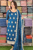 NEW ARRIVED MOSS SILK SALWAR SUITS @1240/- N2664