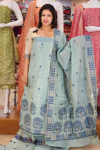 OWNED DESGINED HEAVY JAMDHANI WAEVED SALWAR SUITS @995/- N2666