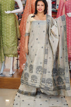 OWNED DESGINED HEAVY JAMDHANI WAEVED SALWAR SUITS @995/- N2666