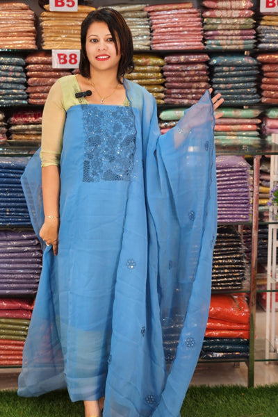 STYLISH CRUSH ORGANZA SALWAR SUITS @1095/- N2673