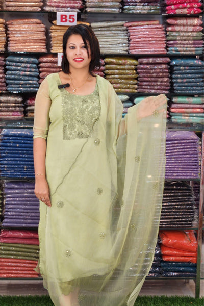 STYLISH CRUSH ORGANZA SALWAR SUITS @1095/- N2673