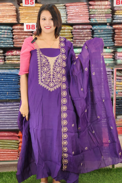 RESTOCKED MUL CHANDERI SALWAR SUITS  @1195/- N2674