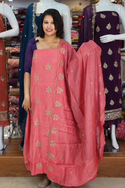 AWESOME MUL CHANDERI SALWAR SUITS @1140/- N2675