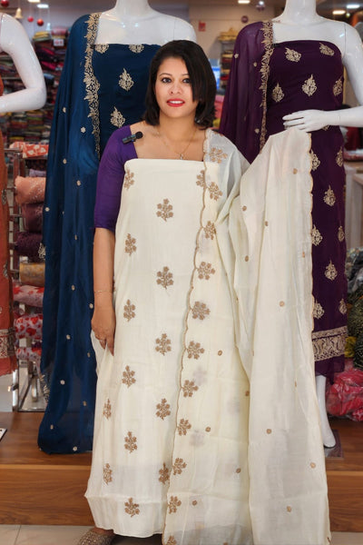 AWESOME MUL CHANDERI SALWAR SUITS @1140/- N2675