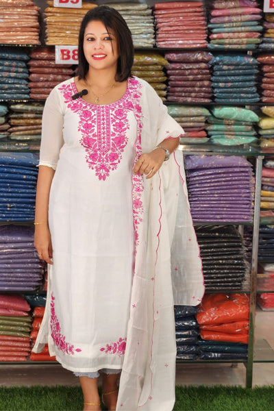 STYLSIH MUL CHNDERI SALWAR SUITS @999/- N2687